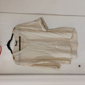 Millennium pale yellow Tunic with button up sleeves